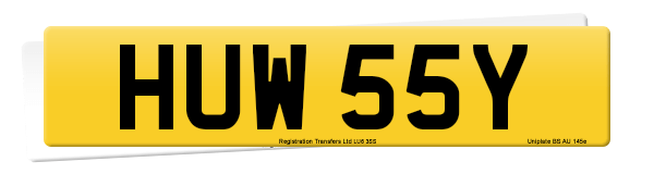 Registration number HUW 55Y